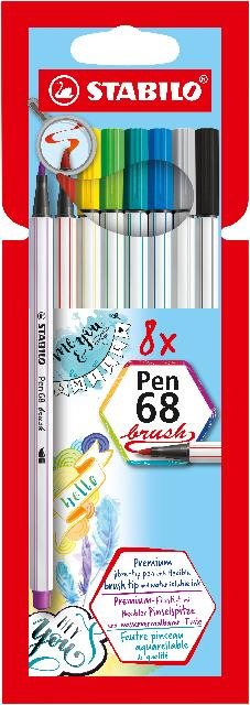 [4006381554282] STABILO Pen 68 brush 8er Kartonetui