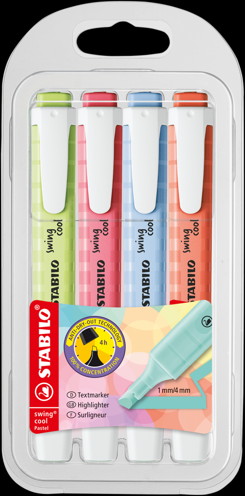 STABILO swing cool pastel 4 ET mcr/cbp/cb/dol