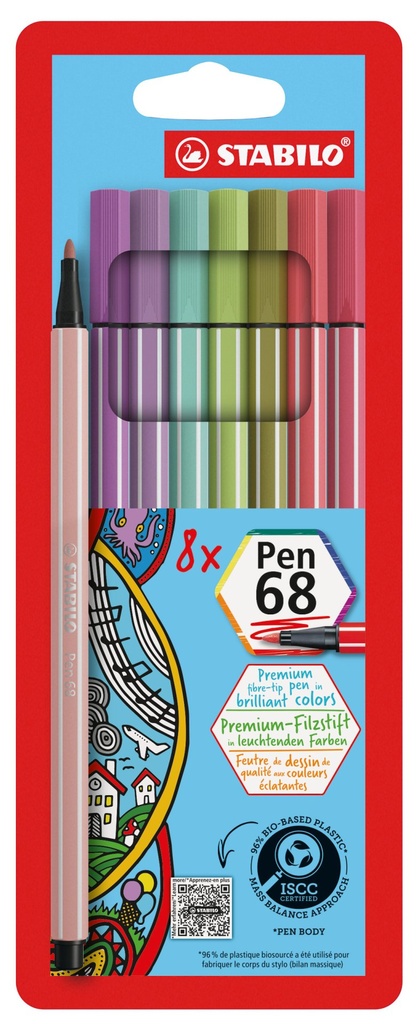 STABILO Pen 68 8er Etui Karton o. S.