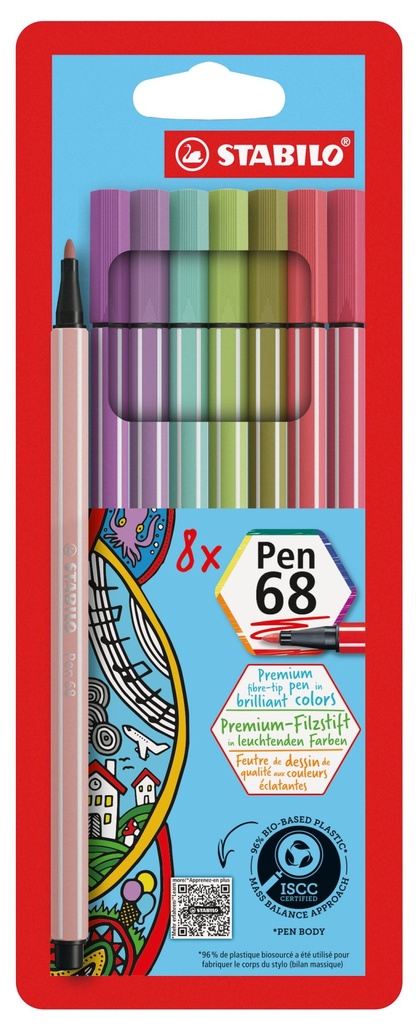[4006381574433] STABILO Pen 68 8er Etui Karton o. S.