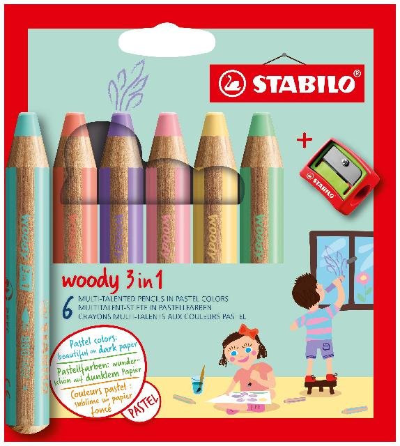 [4006381578059] STABILO woody 3in1 6er ET/Pastell