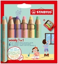 STABILO woody 3in1 6er ET/Pastell