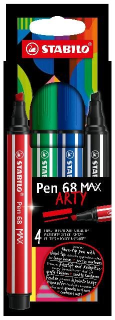 STABILO Pen 68 MAX 4er ARTY Kartonetui