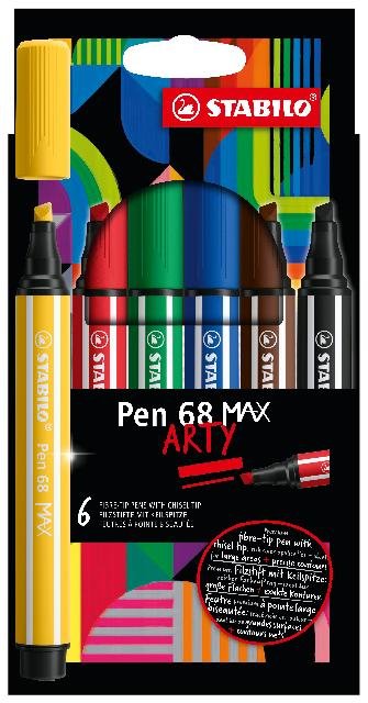 STABILO Pen 68 MAX 6er ARTY Kartonetui