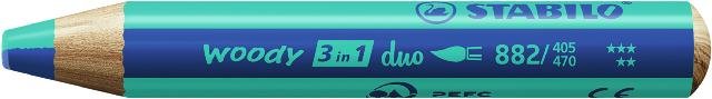 STABILO woody 3in1 duo ultramar/türk