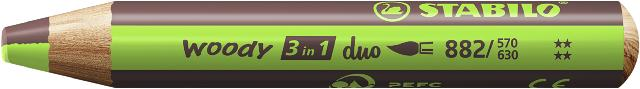 STABILO woody 3in1 duo hellgrü/braun