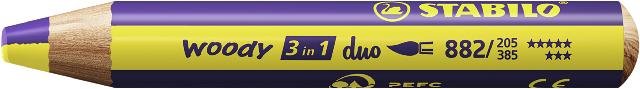 STABILO woody 3in1 duo gelb/violett