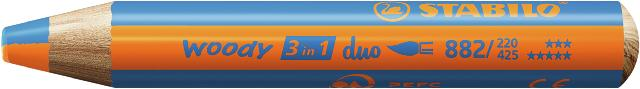 STABILO woody 3in1 duo orange/mitbla