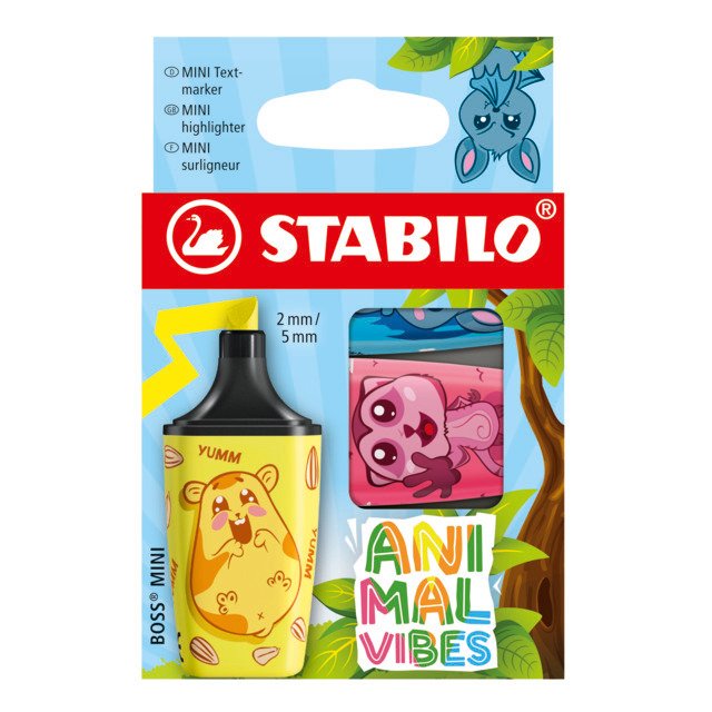 [4006381625081] STABILO Textmarker BOSS MINI Animal Vibes 3 Stück