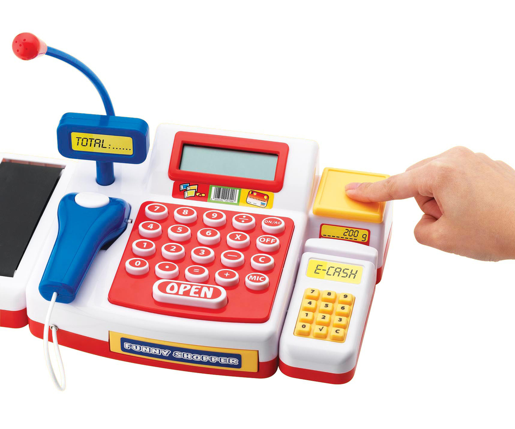 Supermarktkasse mit Scanner