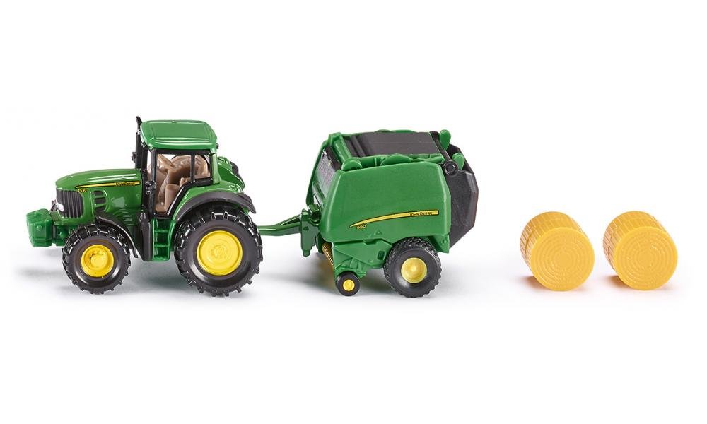 [4006874016655] John Deere mit Ballenpresse