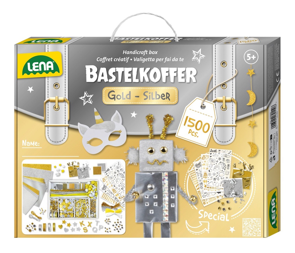 Bastelkoffer Gold & Silber