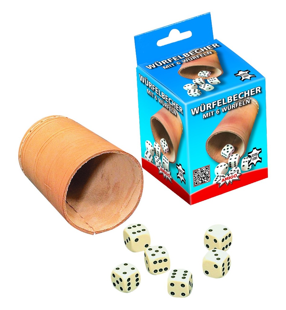 Würfelbecher 8.4cm (6 Würfel)