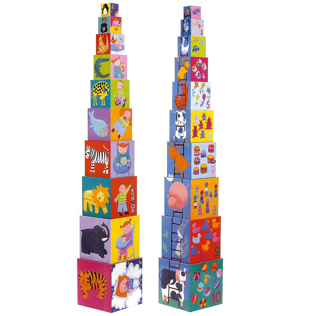 Stapelturm: 10 funny blocks