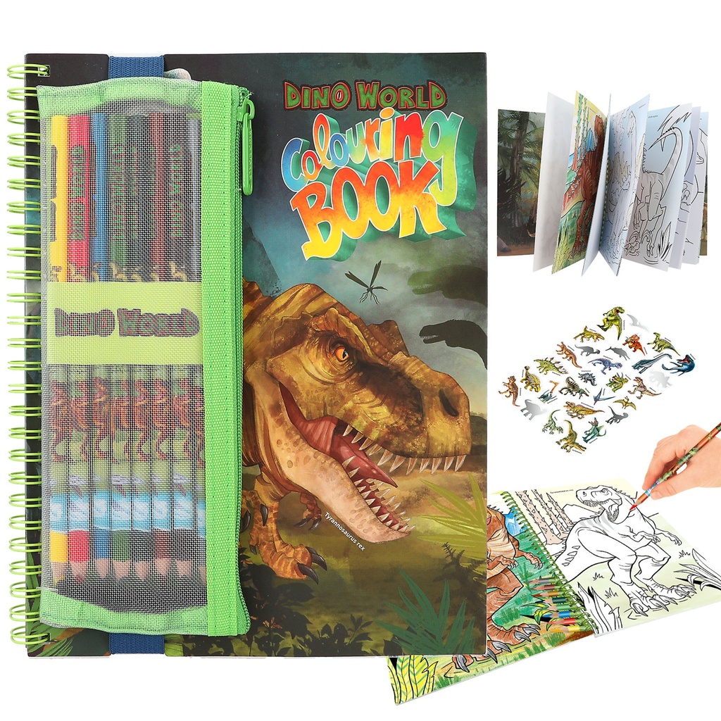 [4010070665791] Dino World Malbuch mit Buntstiften