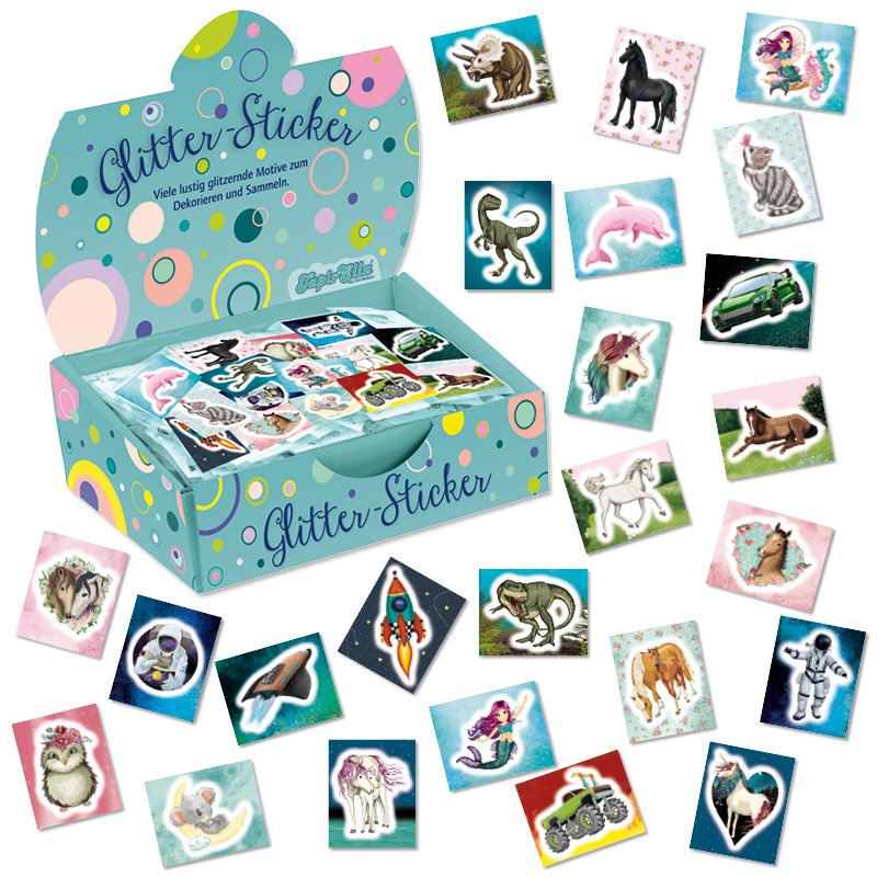 TapirElla Mini-Glitter-Sticker-Set 2, 480-tlg
