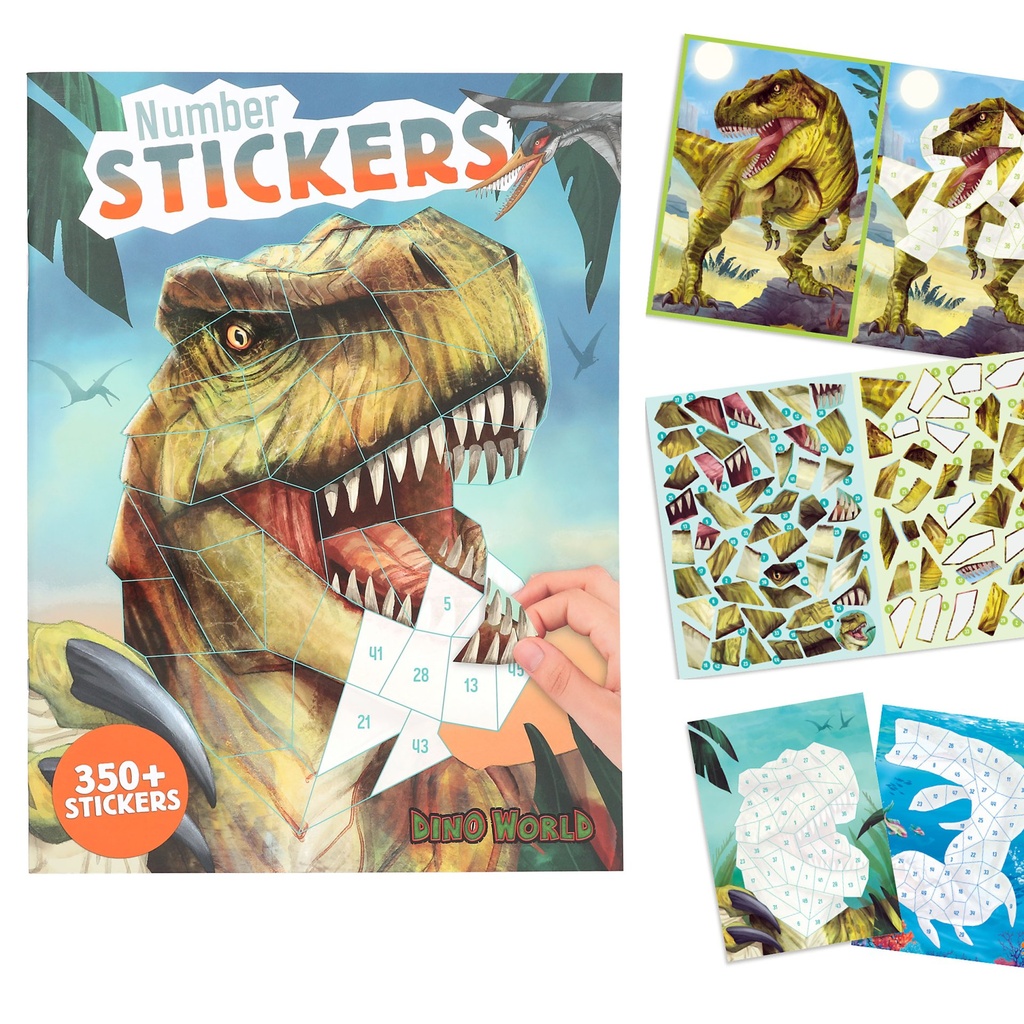 [4010070693022] Dino World Number Sticker