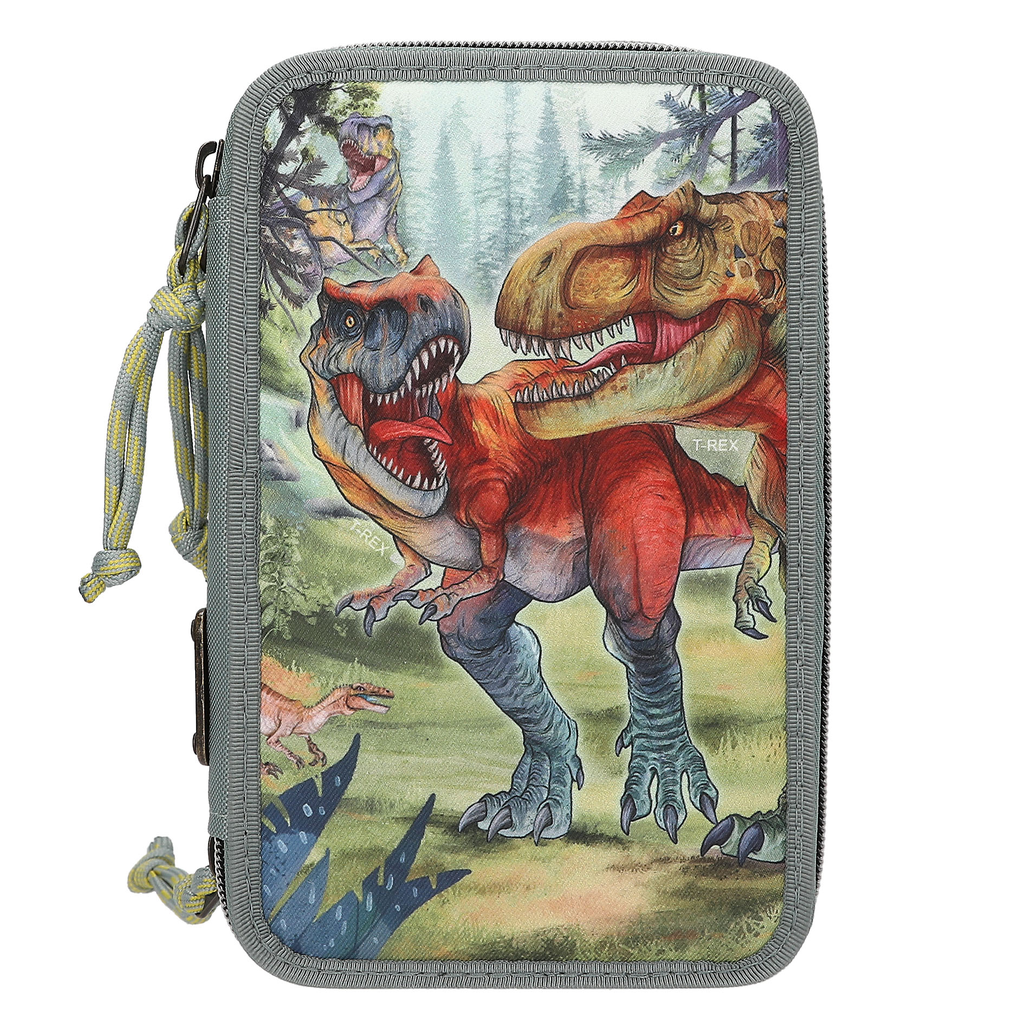 Dino World 3 Fach Federtasche BITE
