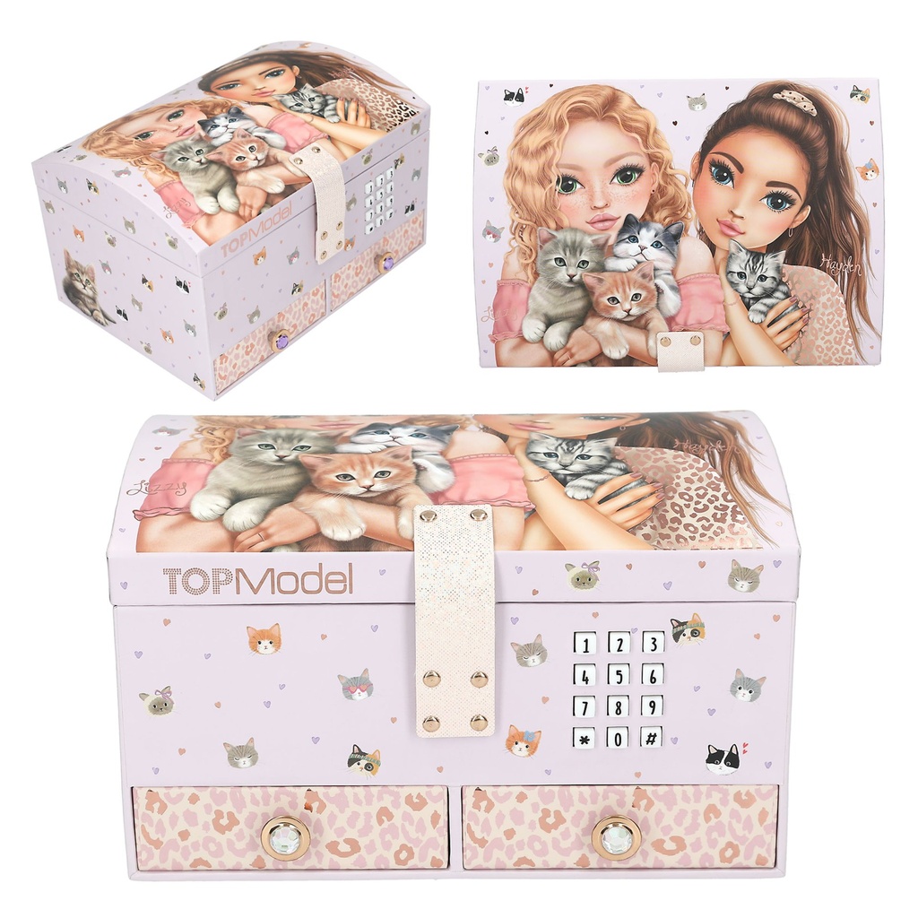 TOPModel gr. Schmuckkästchen mit Code und Sound CAT LOVE