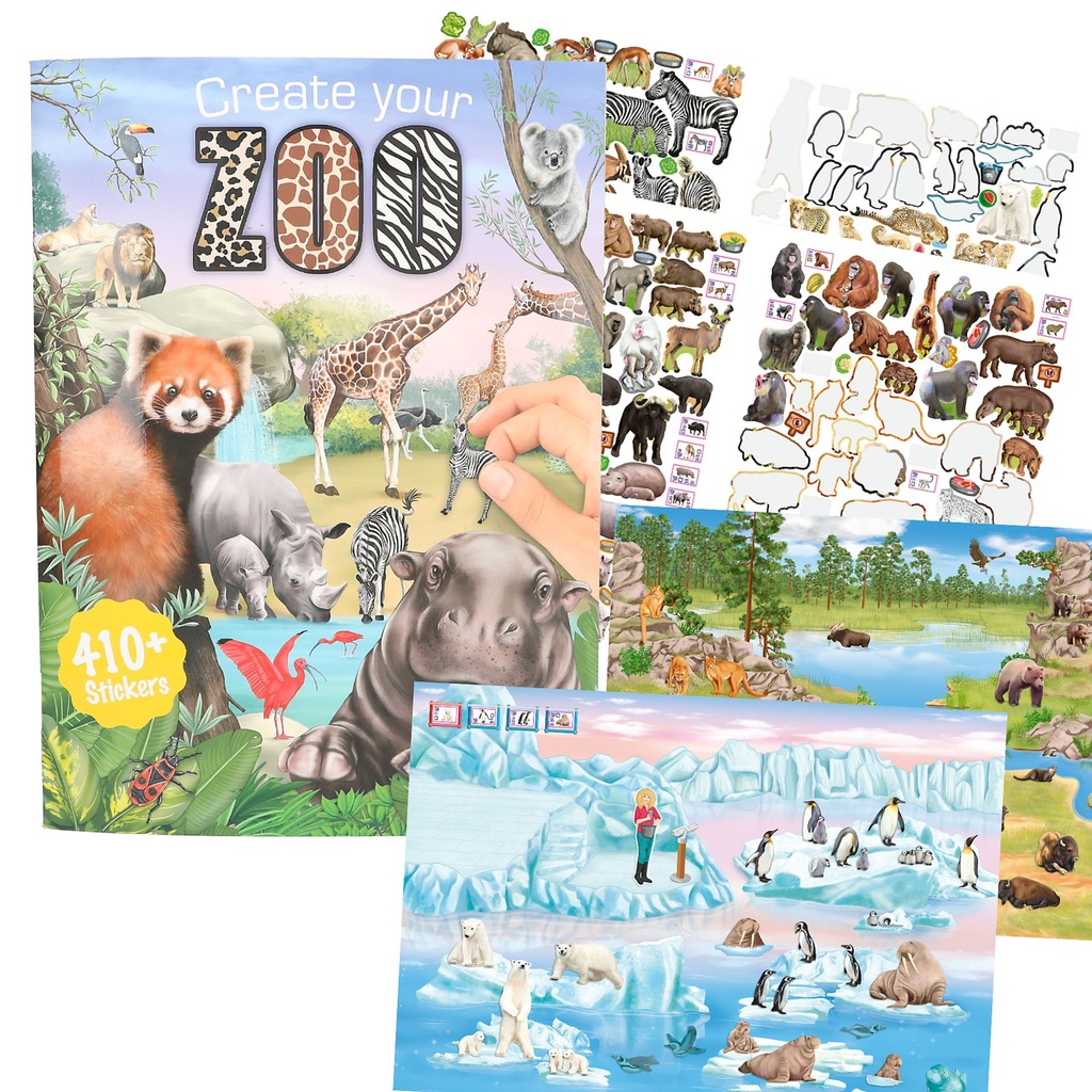 [4010070703547] Create your ZOO, Malbuch mit Stickern