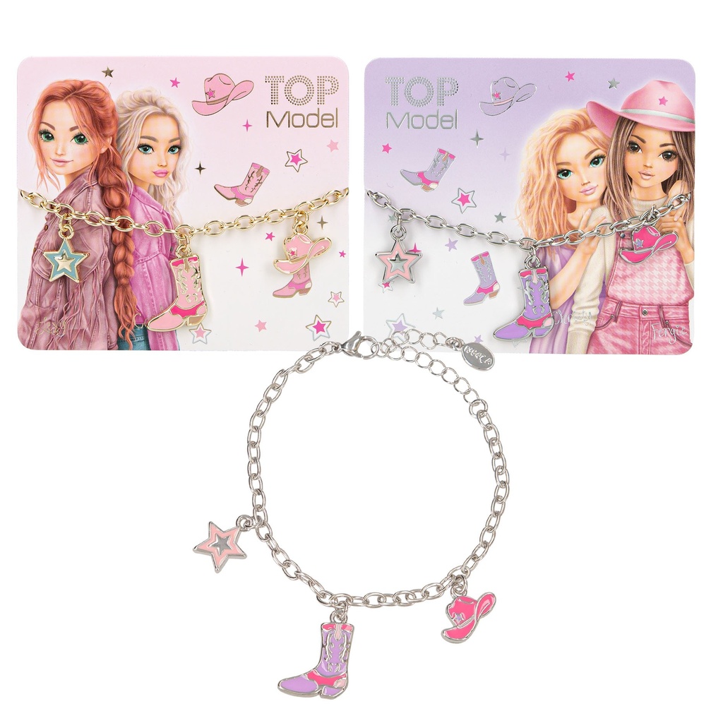 [4010070713225] TOPModel Armband mit Charms COWGIRL