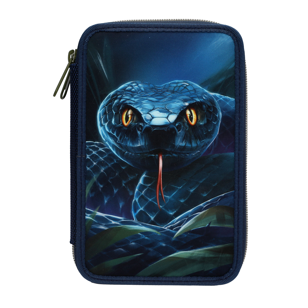 Adventure World 2 Fach Federtasche mit Schlange