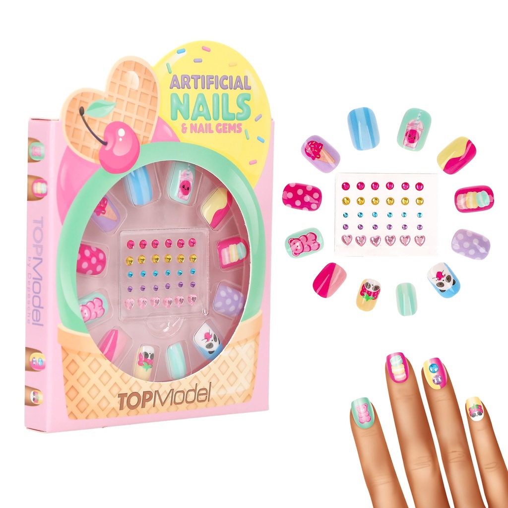 [4010070728830] TOPModel Kunstnägel und Dekosteine Set CANDY GLAM