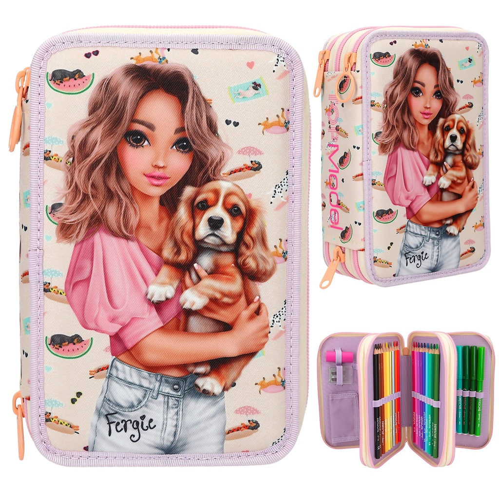 [4010070739584] TOPModel 3 Fach Federtasche SUNNY DOG