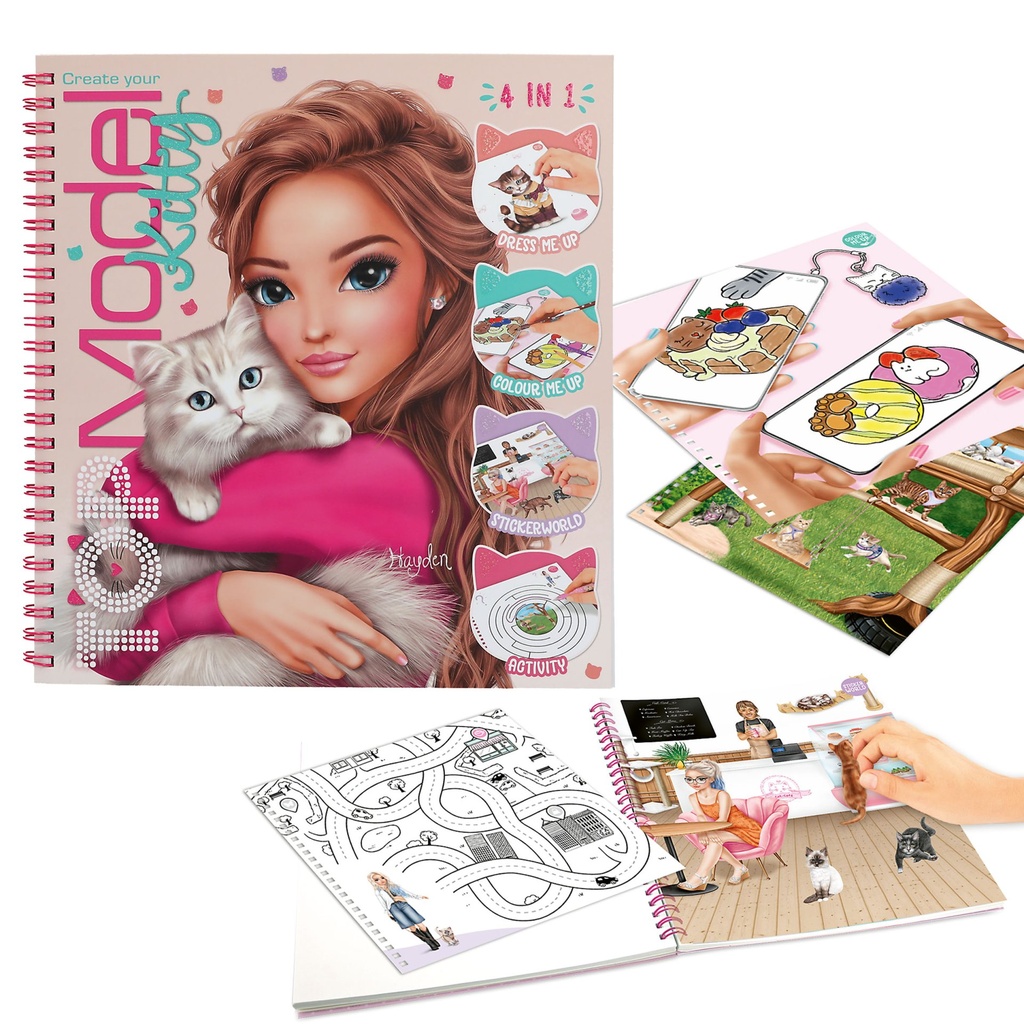 [4010070746698] Create your TOPModel Kitty Malbuch