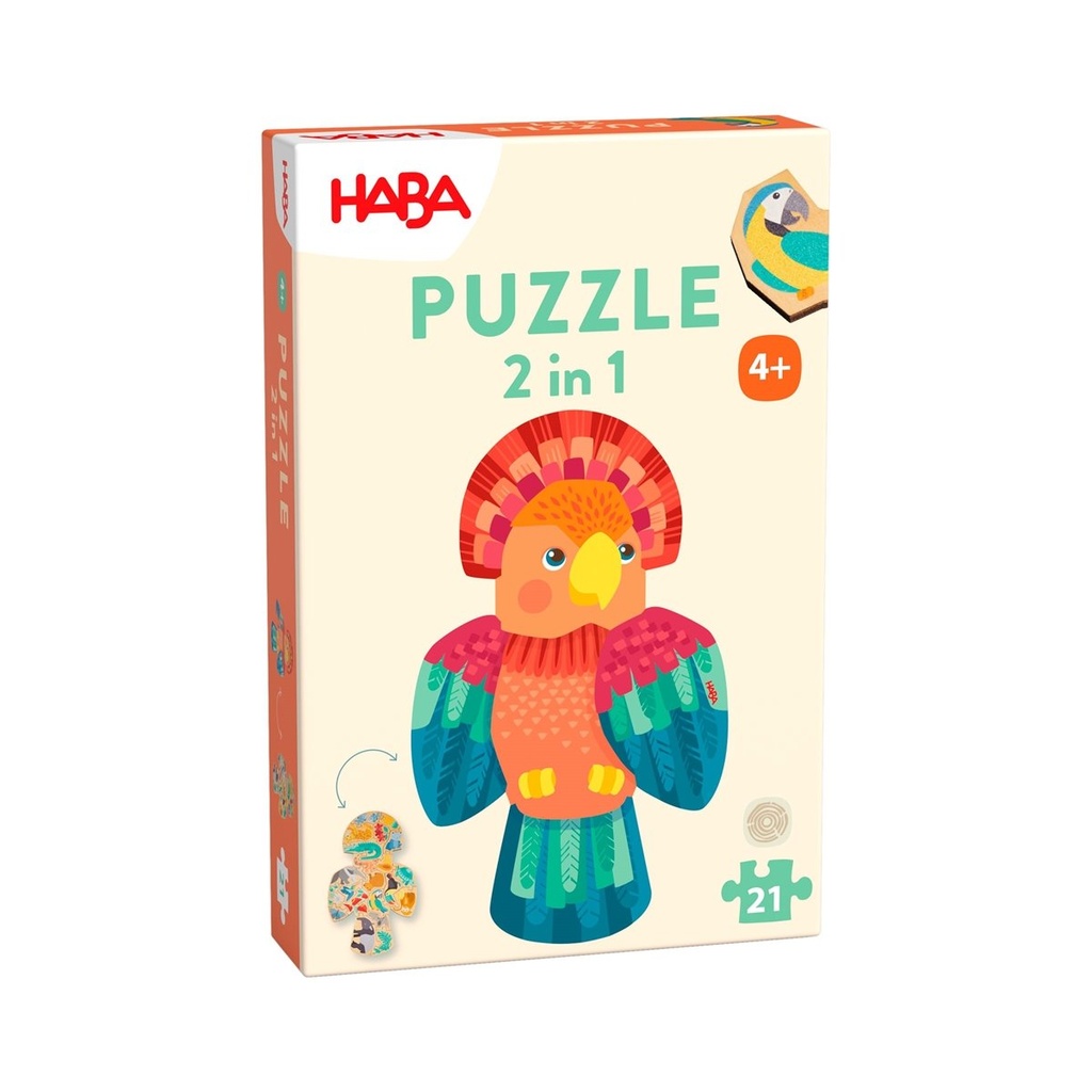 Holzpuzzle 2in1 Papagei
