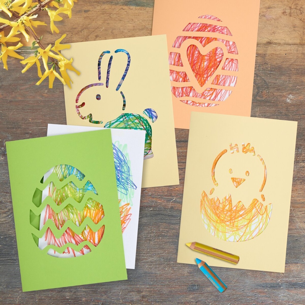 [4010168286259] Bastelset – Erstes Malen Kritzelkarten Ostern