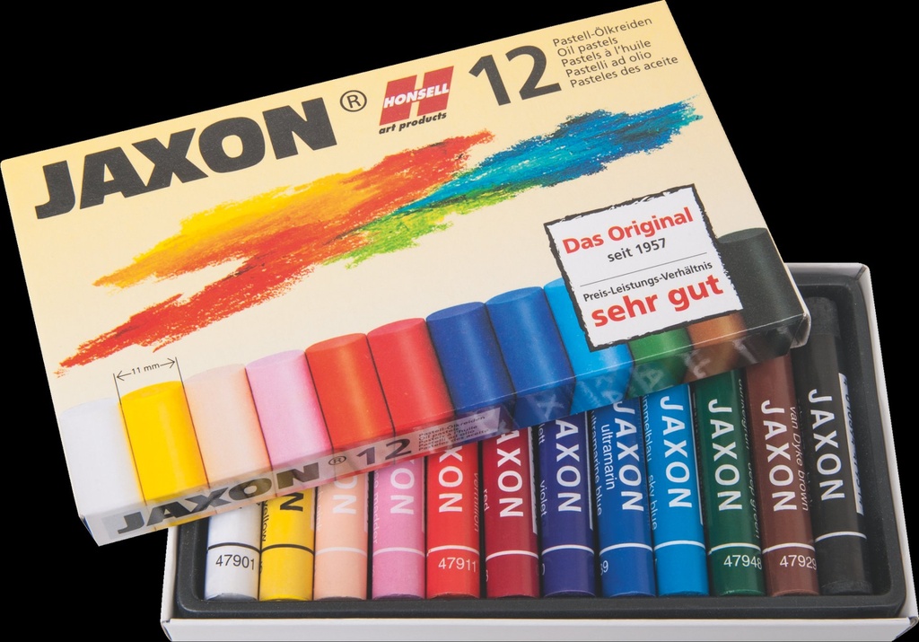 Jaxon Pastell-Ölkreiden 12 sort.