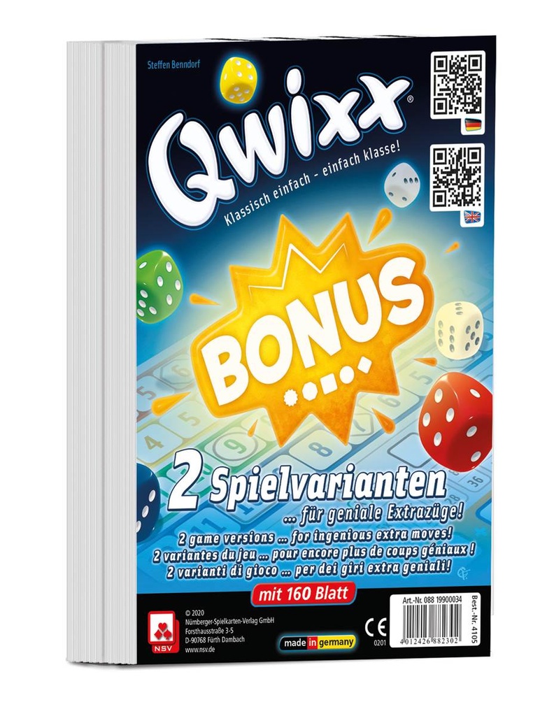 QWIXX BONUS - ZUSATZBLÖCKE
