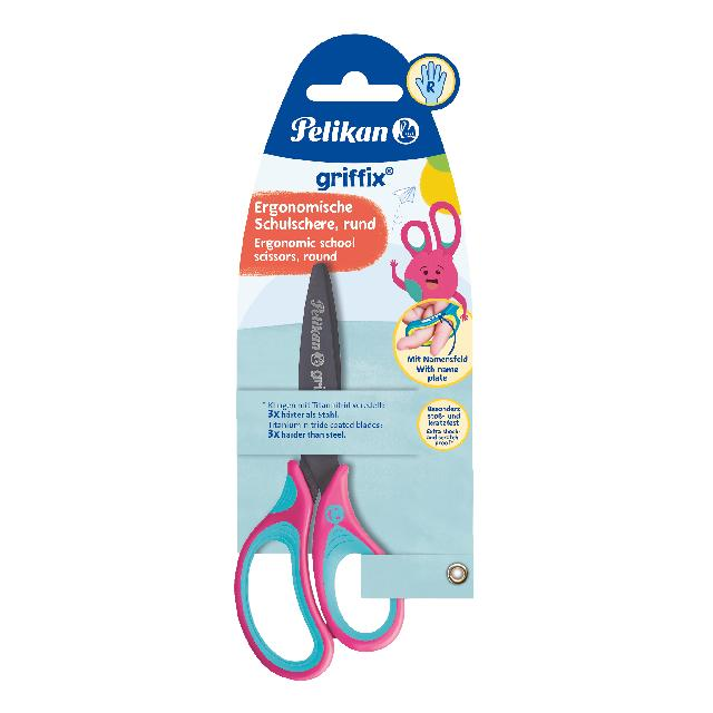 Pelikan Schulschere griffix RH SC1RR rund lovely pink Blister