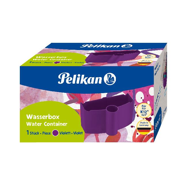 Pelikan Wasserbecher mit Pinselhalter violett Faltschachtel