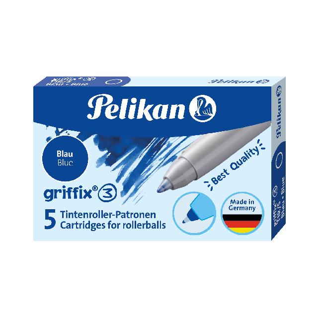 Pelikan Patronen für Tintenschreiber griffix blau 5 Stück Faltschachtel