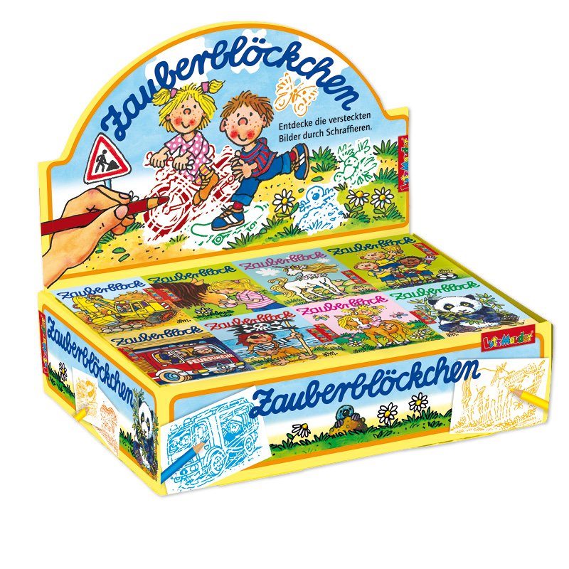 Zauberblock Display 9, A8, 8 Motive je 20 Stück