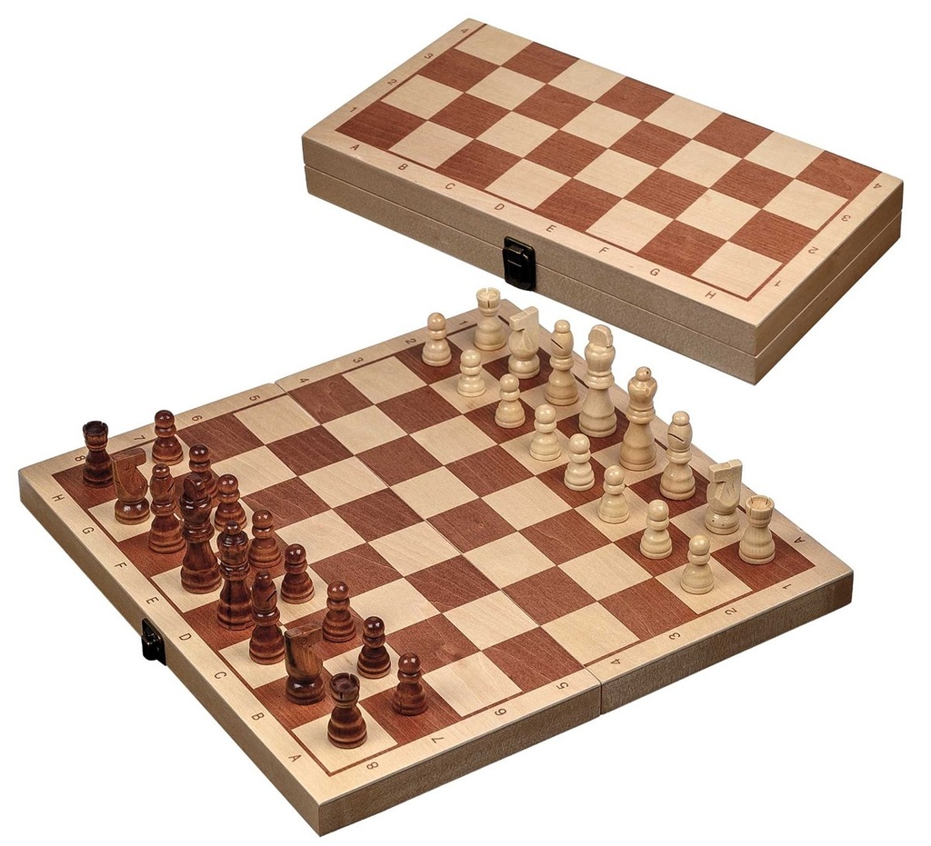 Schachkassette Holz 38x19x6cm