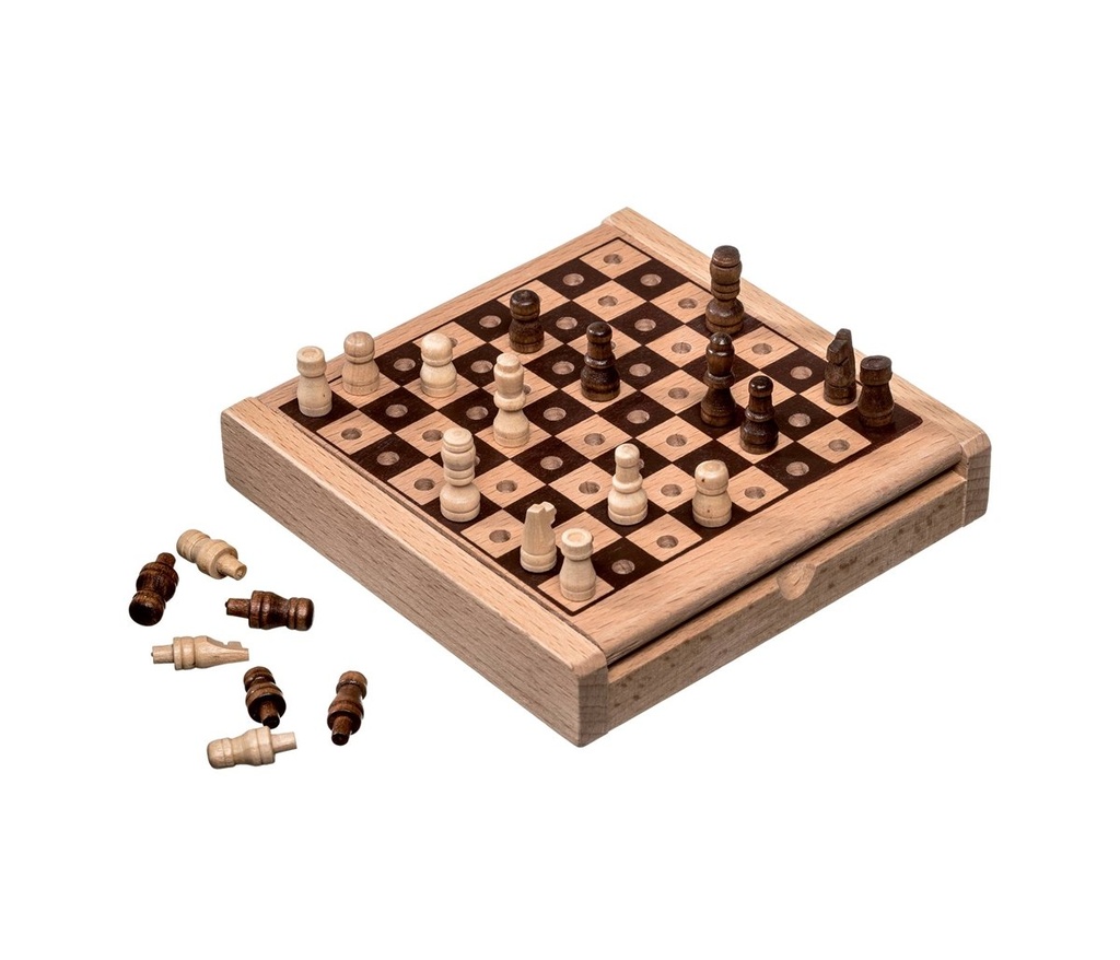 [4014156027077] Steckspiel Schach Mini 12x12x2cm