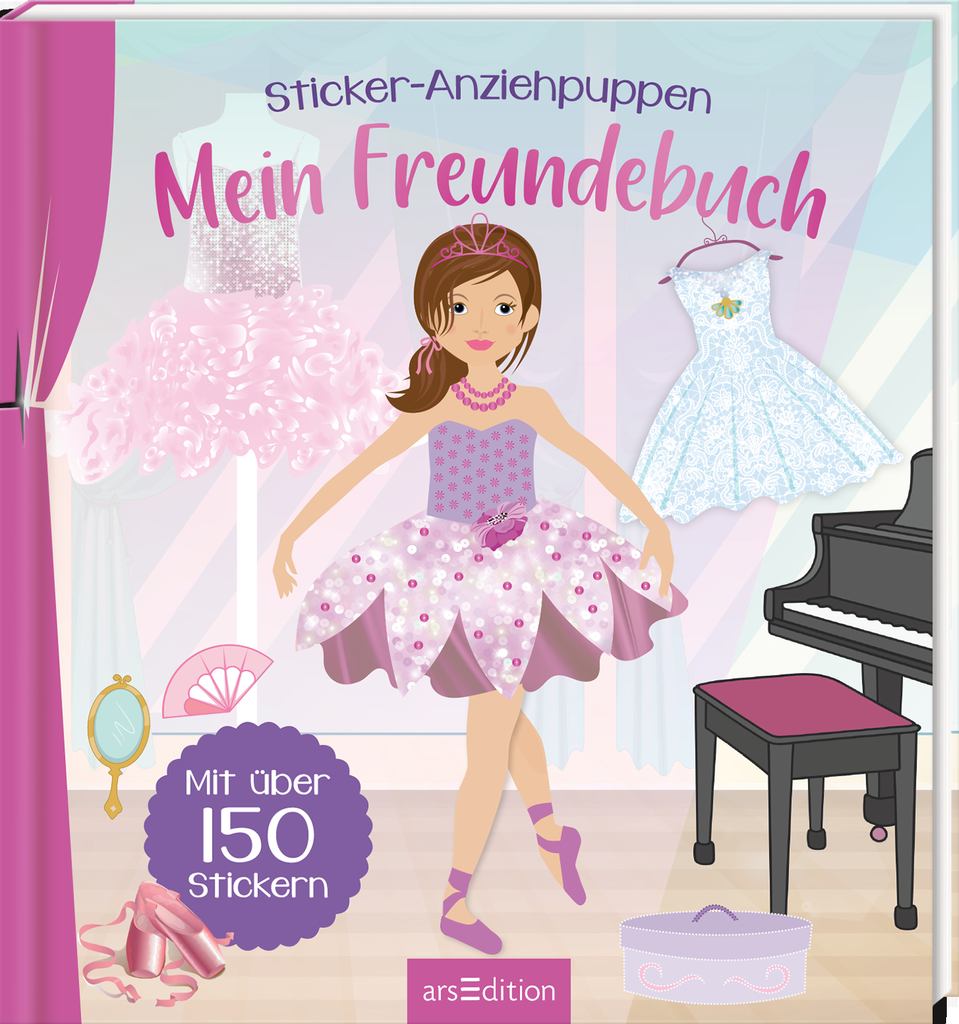 Sticker-Anziehpuppen – Mein Freundebuch (Ballerina)