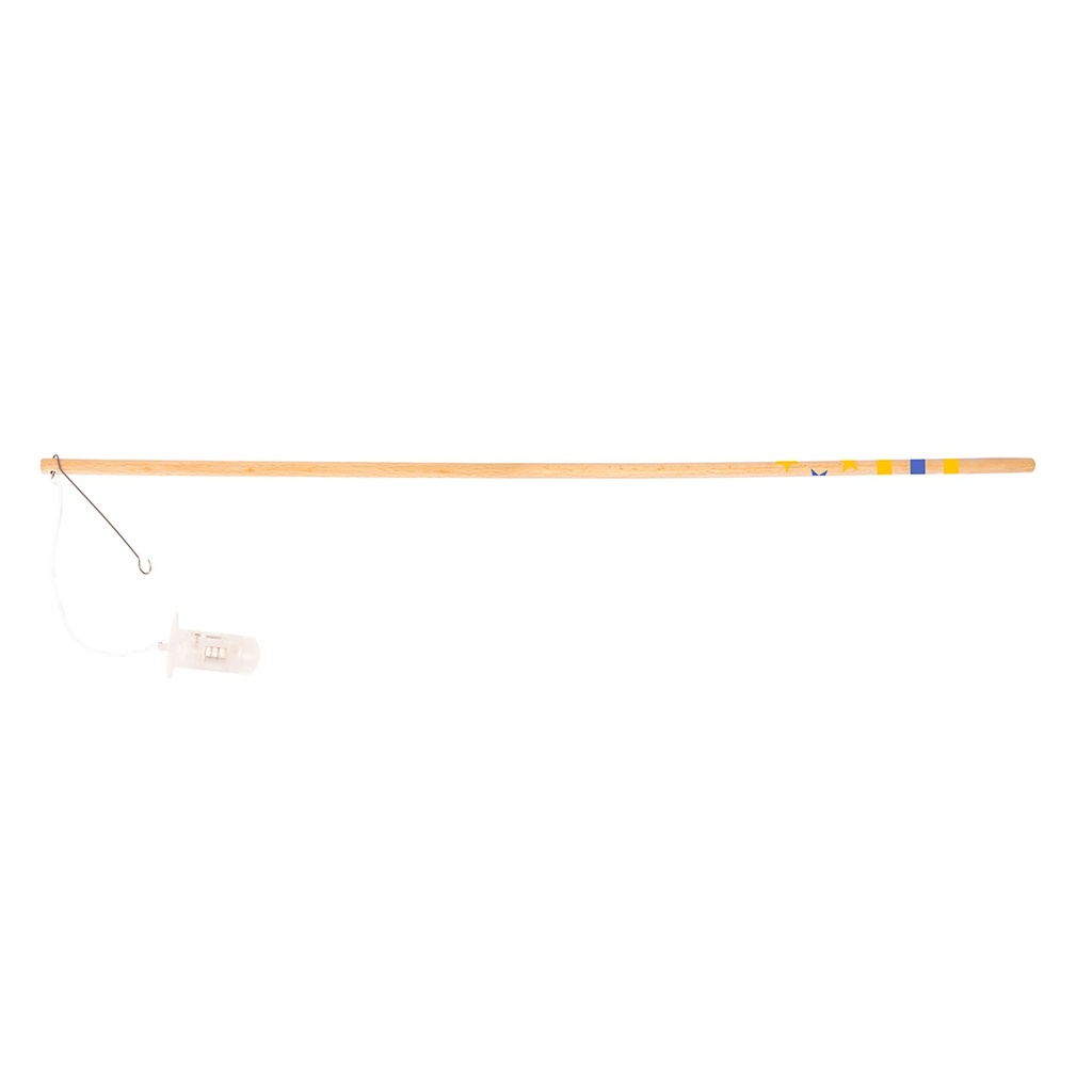 Laternenstab Elektrisch Farbige Sterne Holz / Plastik 30 cm