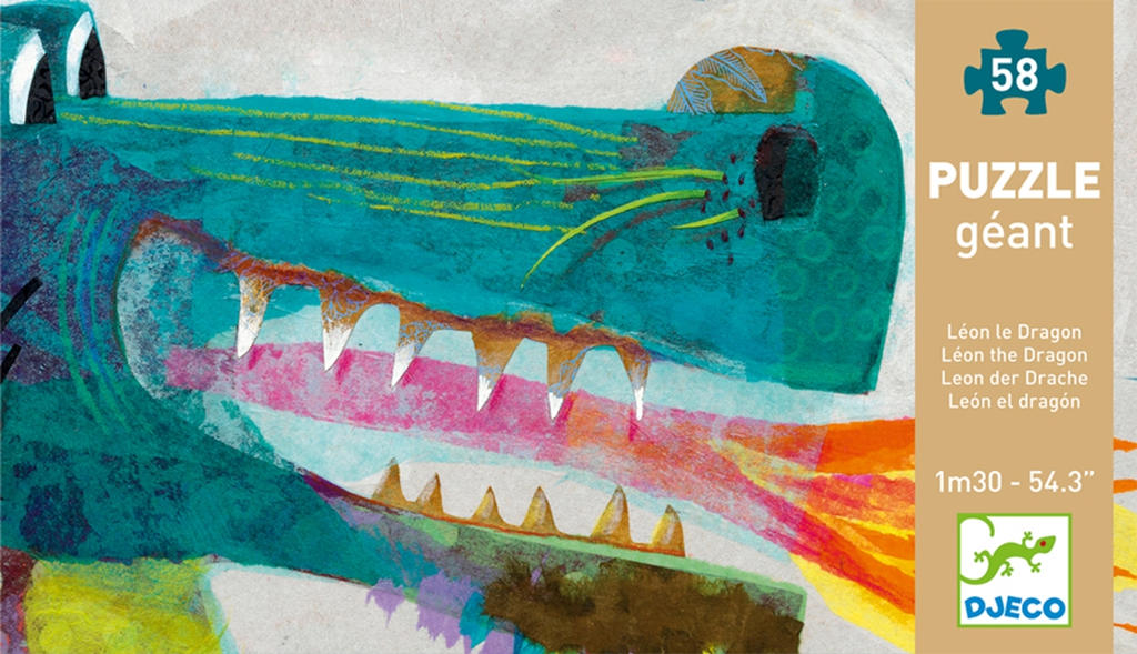 Bodenpuzzle: Leon der Drache - 58 Teile