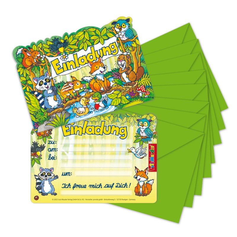 [4026477260408] Stanzkarte Einladungs-Set Wal