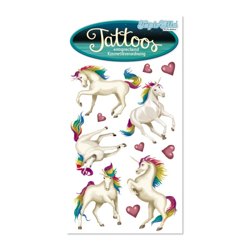 [4026477446741] TapirElla Tattoo Einhorn Luna