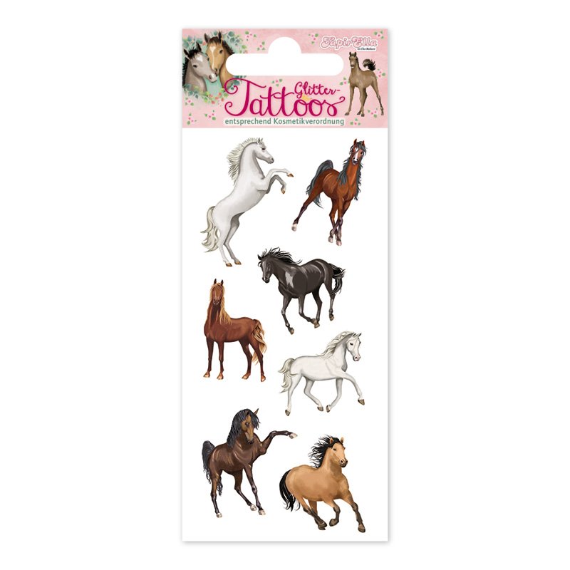 [4026477490348] TapirElla Glitter-Tattoo Pferde 1