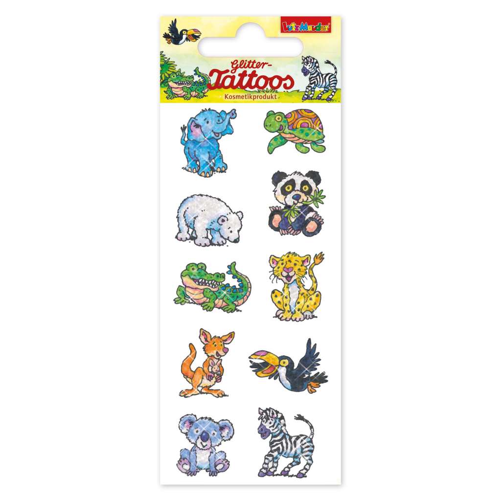 Glitter-Tattoo Zootiere      