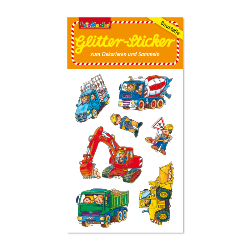 Glitter-Sticker Baustelle    