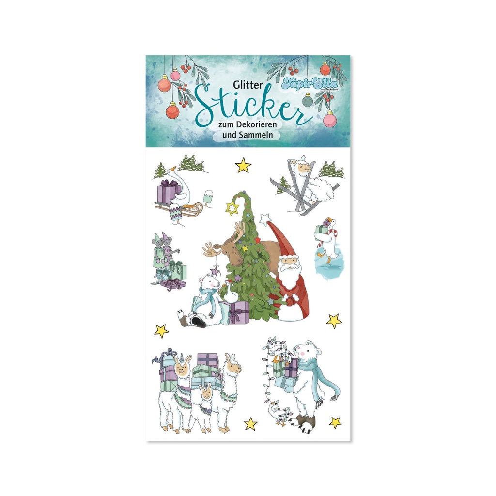 [4026477723309] TapirElla Glitter-Sticker, We