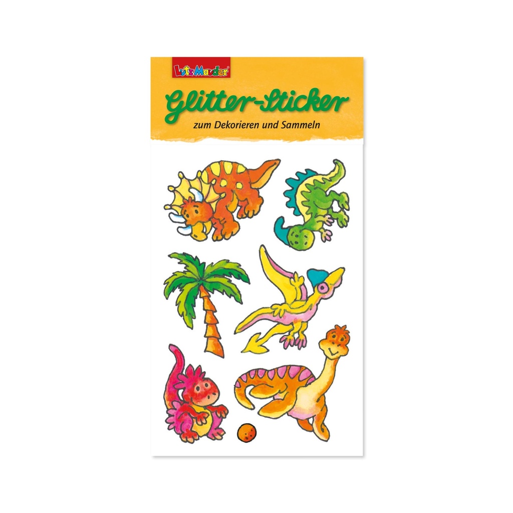 Glitzer Sticker Dino