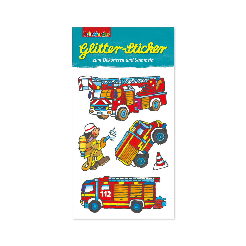 Glitzer-Sticker Feuerwehr